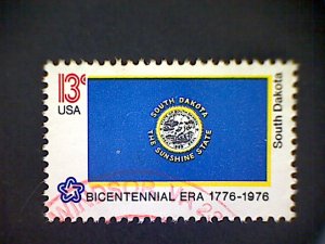 United States, Scott #1672, used(o), 1976, South Dakota State Flag, 13¢