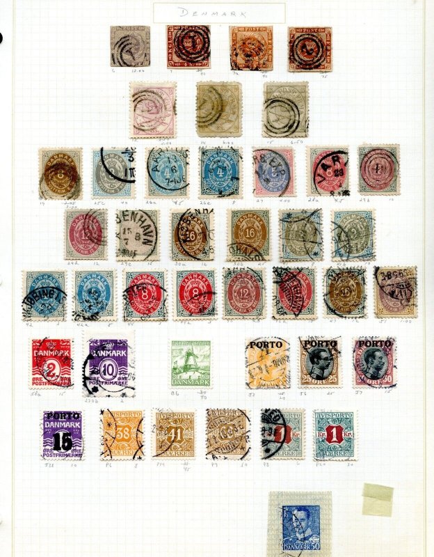 DENMARK LOT OF USED STAMPS AS SHOWN