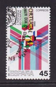 Spain #2466 cancelled 1986  admission to EEC  45p