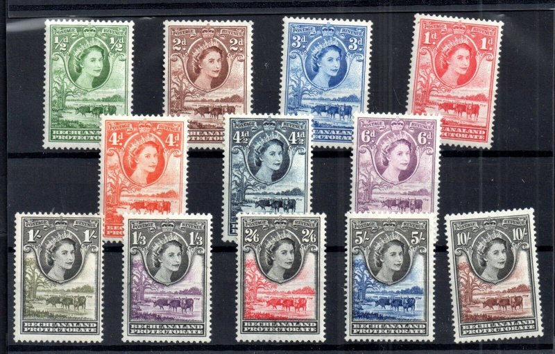 Bechuanaland QEII 1953 mint LHM set mint LHM set #143-153 WS16754