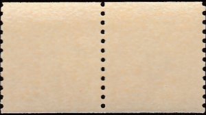 # 1055bv DRY PRINT SMALL HOLES TAGGED Line Pair BROWN GUM MINT NEVER HINGED (...