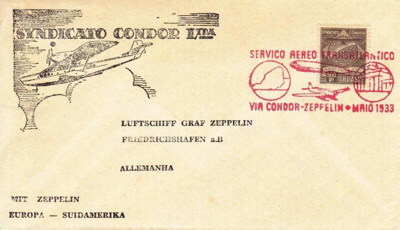 1933, Graf Zeppelin Condor, Local Post, Seiger #205 (21309)