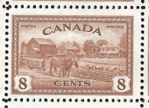 Doyle's_Stamps: Scott #268** to #272** Canadian 1946 NH Plate Block Set