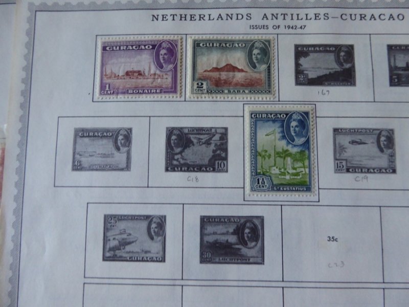 Netherlands and Colonies 1913-1914 Stamp Collection on Album Pages​