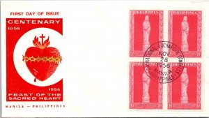 Philippines FDC 1956 - Centenary Feast of Sacred Heart - Red Cachet - F43267