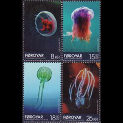 FAROE IS. 2014 - Scott# 613-6 Jellyfishs Set of 4 NH