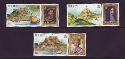 Jersey Sc 1131-3 2004 Mont Orgueill Castle stamp set mint NH