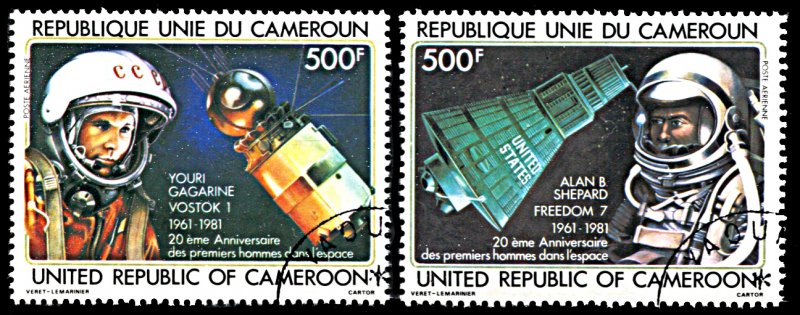 Cameroon C291-C292, CTO, 20th Anniversary of Manned Space Flights