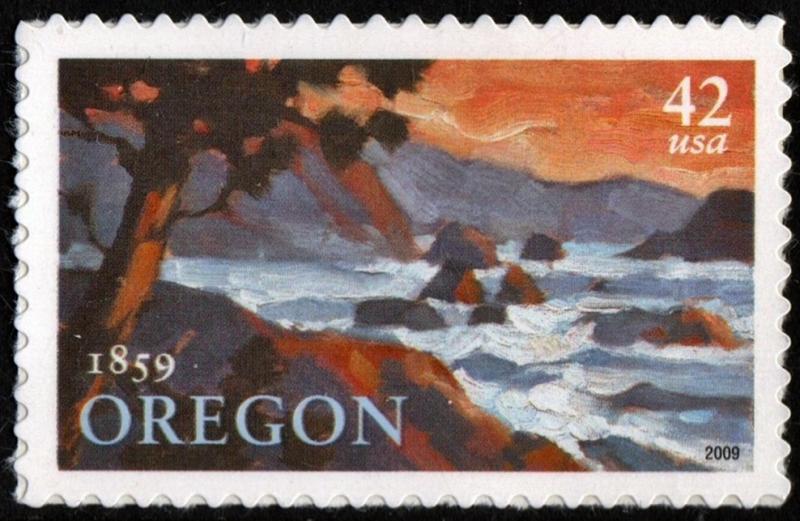 SC#4376 42¢ Oregon Statehood (2009) SA