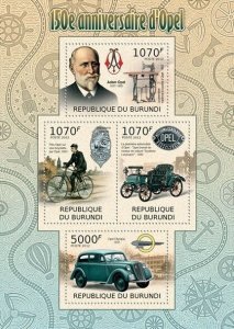 BURUNDI 2012 - Opel Cars & Adam Opel M/S. Official issues.