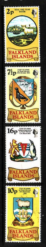 Falkland Islands-Scott#241-4-unused NH set-Coat of Arms-1