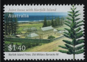 Australia 2014 MNH Sc 4146 $1.40 Pine, Old Military Barracks Joint Norfolk Is...