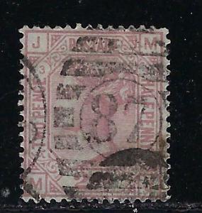 Great Britain Scott # 66, used, plate # 3/MJ