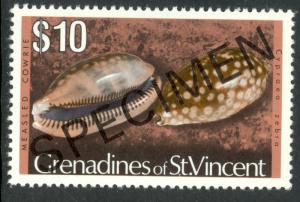 ST VINCENT GRENADINES 1974-76 $10.00 SEASHELL Sc 51 SPECIMEN MNH