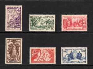 French Equatorial Africa #27-32 Paris International Exposition 1937, H
