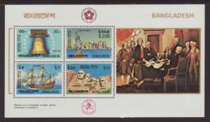 Bangladesh 114a US Bicentennial Souvenir Sheet MNH VF