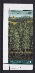 United Nations Geneva  #165-166a  MNH  1988 survival of the forest . pair