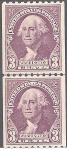 722 Mint,OG,NH... Line Pair... SCV $8.00... XF