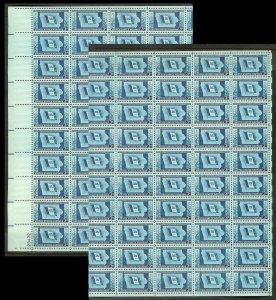 UNITED STATES (50) Complete Sheets Stamps ALL Mint Never Hinged FV=$99+