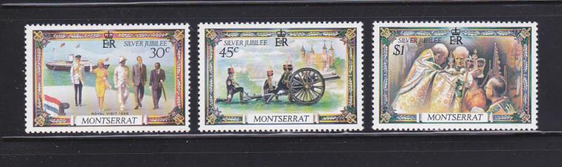 Montserrat 363-365 Set MNH Queen Elizabeth II Silver Jubilee (A)