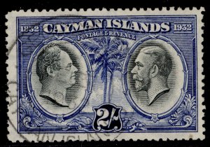 CAYMAN ISLANDS GV SG93, 2s black & ultramarine, VERY FINE USED. Cat £85. CDS