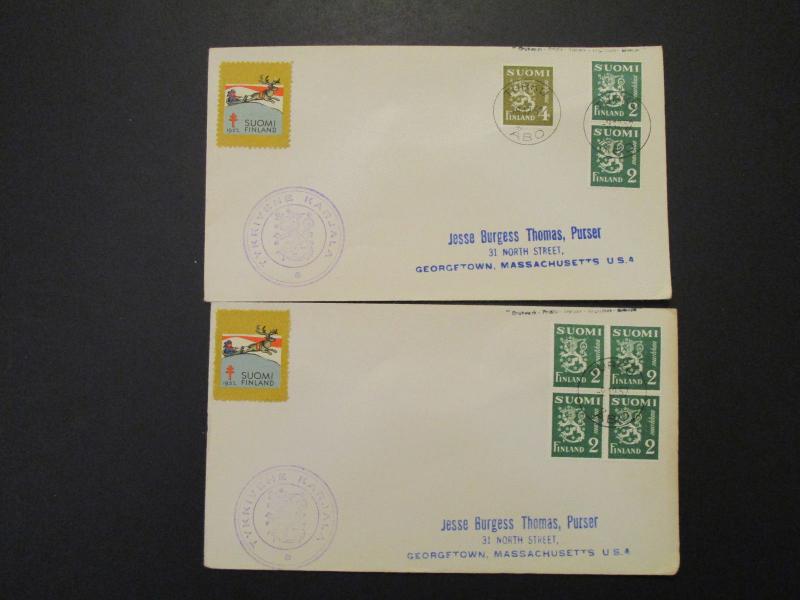 Finland - 3 1952 Naval Covers - M148