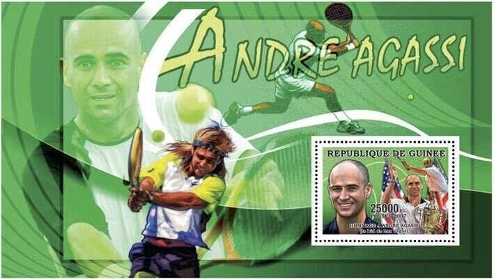 Guinea 2006 MNH - Tennis - Homage A Agassi - YT 334, Mi 4308/BL999