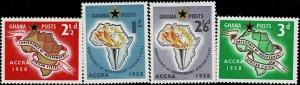 GHANA 1958 CONFERENCE OF INDEPENDENT AFRICAN STATE  MNH