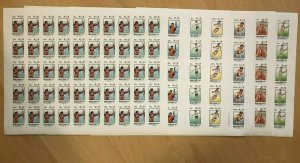 SPECIAL LOT Bhutan 1984 442-8 - LA Olympics - Full Sheet of 7v - MNH - IMPERFS