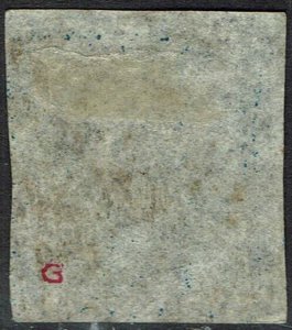 BARBADOS 1855 BRITANNIA (1D) IMPERF USED