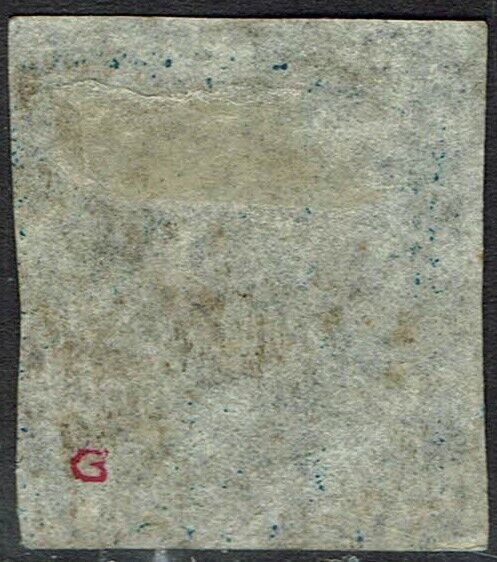 BARBADOS 1855 BRITANNIA (1D) IMPERF USED
