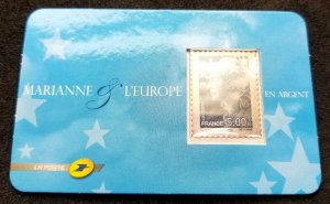 *FREE SHIP France Marianne de Beaujard 2008 Women (stamp) MNH *silver *unusual