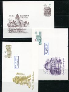 Germany 3 Unused Postal Stationary Covers+3 PS Cards 6339