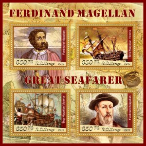 Stamps. Ships,  Ferdinand Magellan 2019 year 1+1 sheets perforated