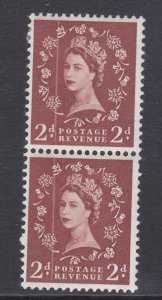 Sg573 S40 2d Wilding Multi Crown Pair w/ dr blade flaw UNMOUNTED MINT