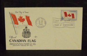 15248   CANADA   FDC # 439  New Flag of Canada - Rose Craft Cachet   CV$ 5.00