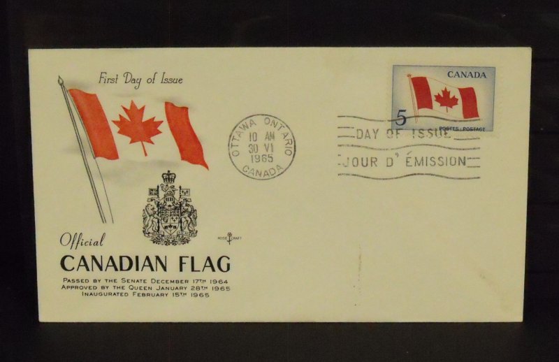 15248   CANADA   FDC # 439  New Flag of Canada - Rose Craft Cachet   CV$ 5.00