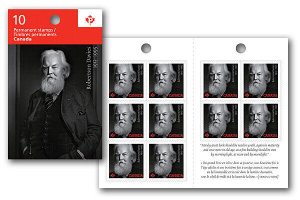 ROBERTSON DAVIES = Canadian FAMOUS AUTHOR = one Booklet of 10 Canada 2013 #2660a