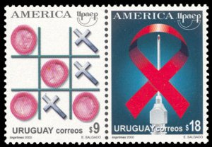 Uruguay AIDS 2000 Scott #1881 Mint Never Hinged