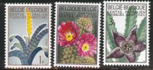 Belgium Scott 619-621 MNH** 1965 Ghent Flower set