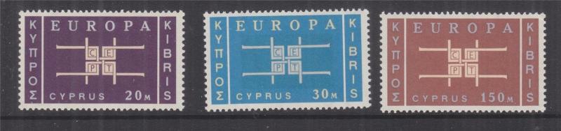 CYPRUS, 1963 Europa set of 3, mnh..