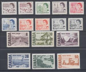 Canada Uni 454i/465Ai MNH. 1967-1971 Centennial issues, 16 different