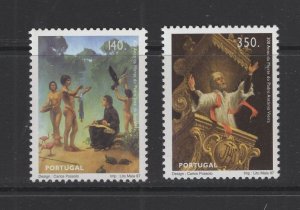 Portugal #2168-69  (1997 Brazil Missionaries set) VFMNH CV $6.50