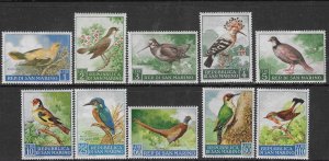 San Marino #446-455    Birds complete set  (MLH) CV 12.65