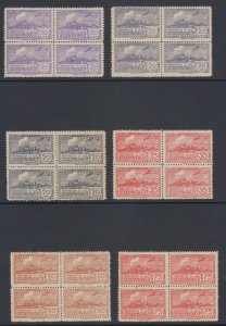 URUGUAY 1939-44 PLANES Sc C93-C105 FULL SET BLOCKS OF FOUR MNH F,VF SCV$607.00+ 