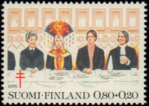 1976 Finland #B207-B209, Complete Set(3), Never Hinged