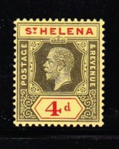 Álbum Tesoros St Helena Scott # 71 4p George V Sin Usar LH