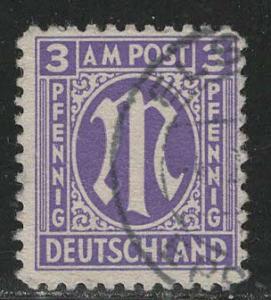 Germany AM Post Scott # 3N2a, used