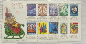 Souith Africa 1997 70c SANTA '97 sheet of 10 #1019a MINT