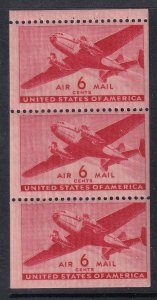 US C25a Airplane Booklet Pane MNH 